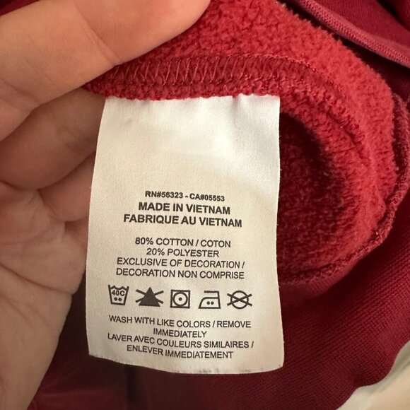 Nike Mens Sportswear Club Fleece Crew Sweatshirt Red Size Small Pullover - Picture 7 of 8